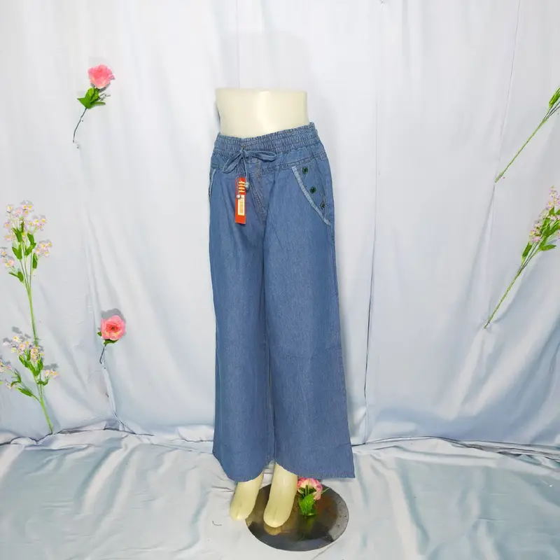 Premium Kulot Jeans Denim Panjang 3