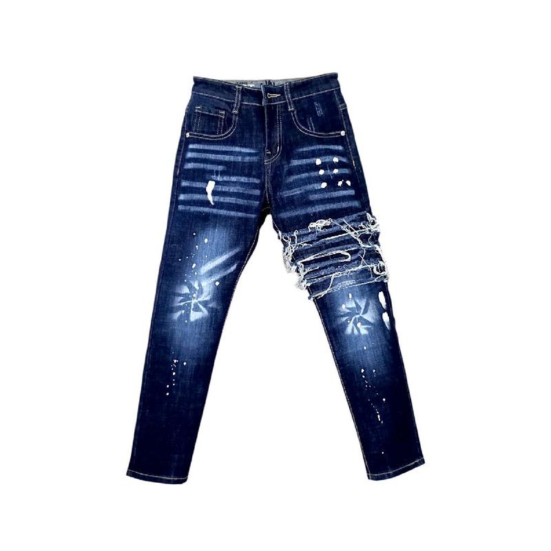  quần jean size nhỏ in hình sắc nét đi học đi chơi đi làm chất liệu co giãn Phom ôm dáng chuẩn mày có khả năng giặt Có Túi Menswear Nam 