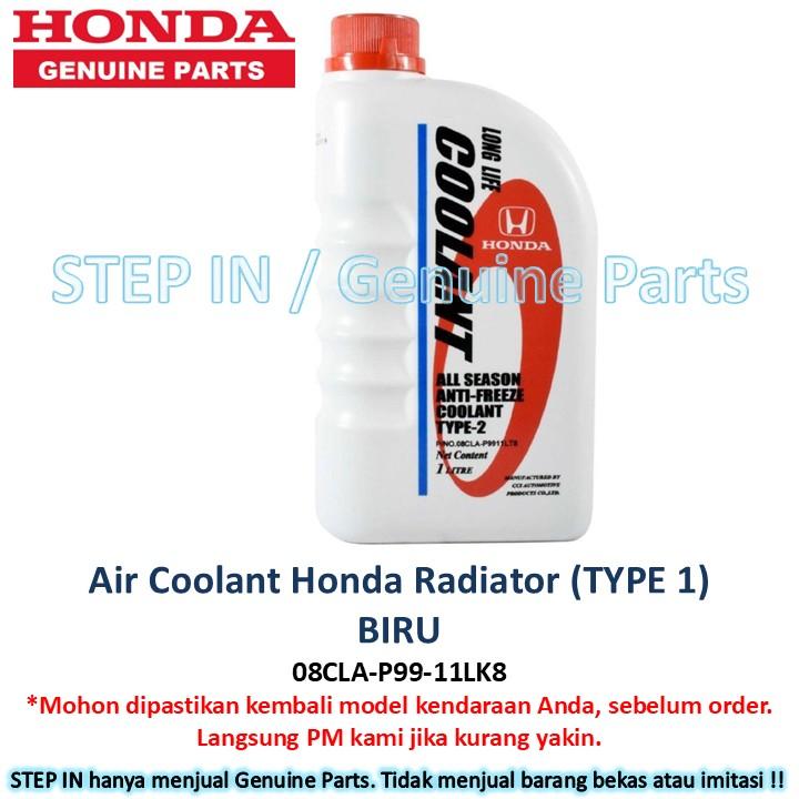 Air Cairan Pendingin BIRU HONDA Radiator Coolant TYPE 2 Biru Genuine original baru 1 botol 1 liter Made In Thailand car 3