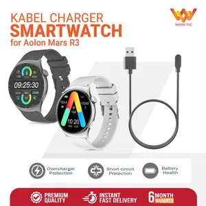 Kabel USB Charger Casan Smartwatch Jam Tangan Aolon Mars R3 Magnetic Smart watch Type A Charging