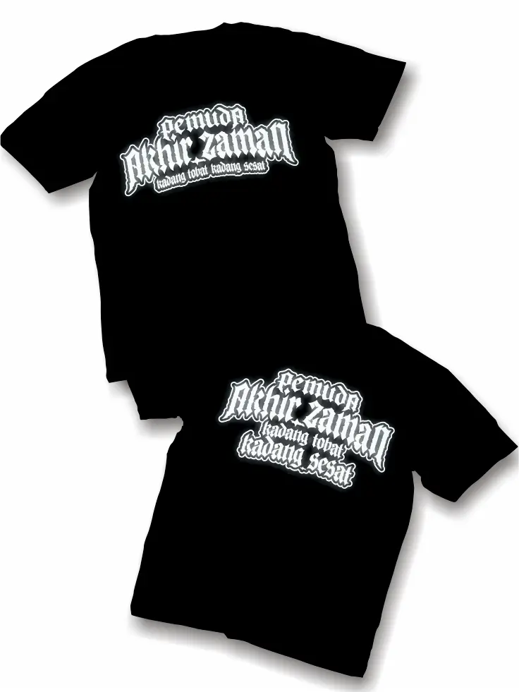 kaos baju pemuda akhir zaman kadang tobat kadang maksiat / cotton combed / hitam tebal distro pria wanita Dewasa Cowok Baju Tshirt Unisex Sablon Keren Atasan Lembut Tulisan