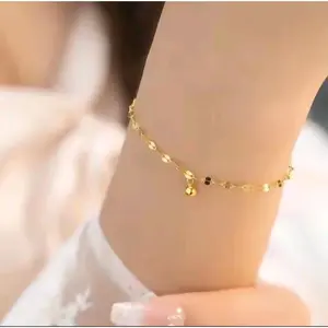 GELANG TITANIUM 316L CANTIK WANITA MODEL PECAH KOPI ANTI KARAT DAN ANTI LUNTUR TERMURAH Bracelets Gold Silver glang