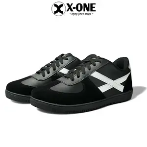 Sepatu Sneakers Casual Suede Cowok | X-ONE Footwear “Specta Hitam”