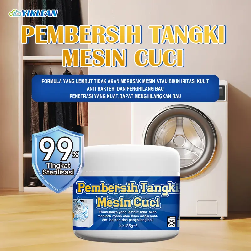 PAKET BUNDLING YIKLEAN Pembersih Tangki Mesin Cuci, Tablet pembersih lantai,Kitchen cleaner dan cloth remover ,1kali beli semua area Bersih-KINCLONG TANPA RIBET 5