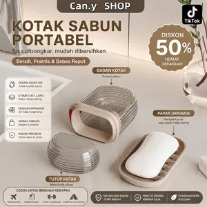 Tempat Sabun Travel Anti Bocor Praktis & Higienis Kotak Sabun Portable Tempat Sabun Mewah Travel222