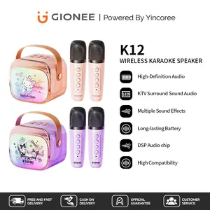 Yincoree Kuromi Karaoke Bluetooth Speaker Mini Speaker Wireless Karaoke Bluetooth 5.4 Kualitas Suara Super With MIC Portable Karaoke Set Musik Box Set HIFI Full Bass Stereo MP3 KTV Rumah Mini Dilengkapi Dengan Lampu Pelangi Yang Indah