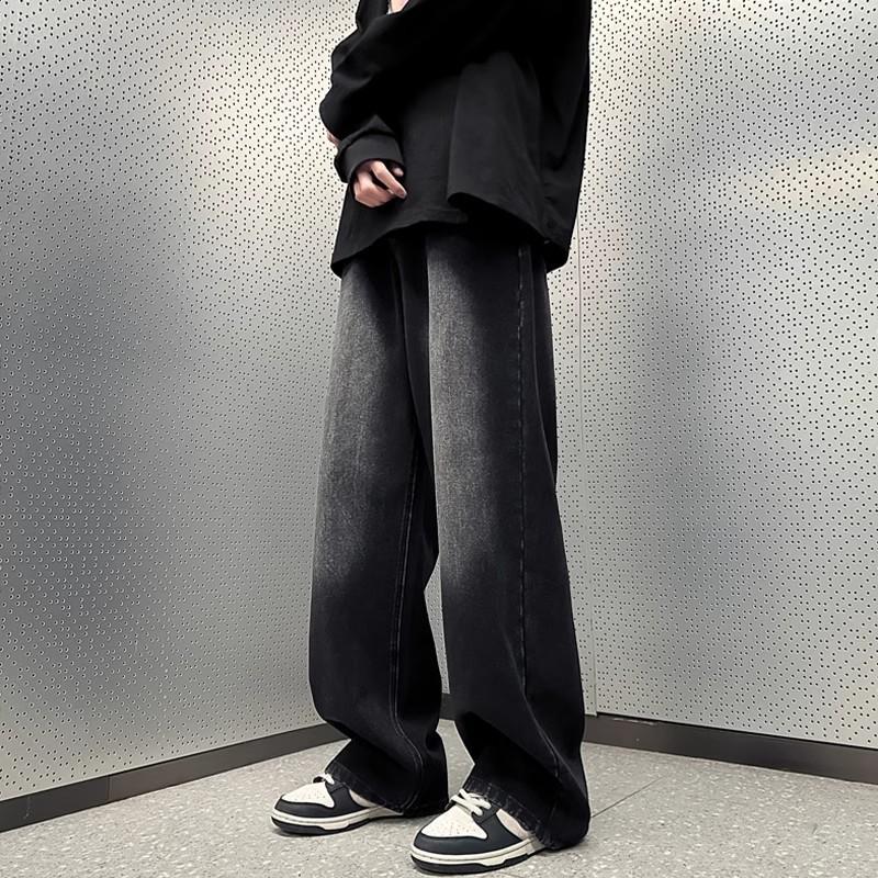 Baggy Jeans 3 สี กางเกงยีนส์ผู้ชายขากว้าง ไซลินไดรต์ พอดี คอปกปานกลางพอดีเก็บอย่างดี