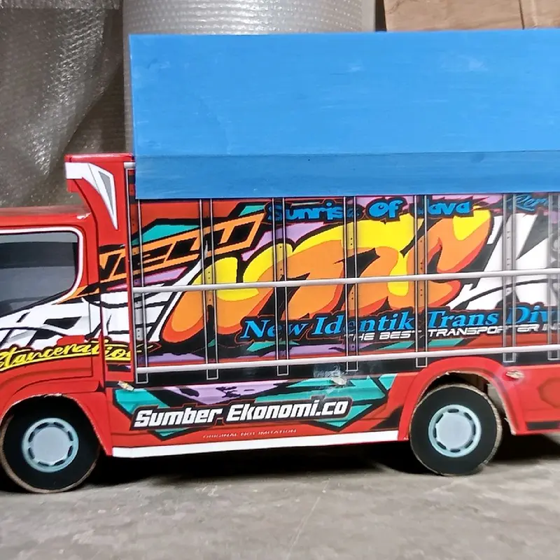 COD MINIATUR TRUK OLENG ASLI KAYU PROMO GRATIS ONGKIR TERMURAH TERKEREN, TERLARIS TERBARU  Lampu 4
