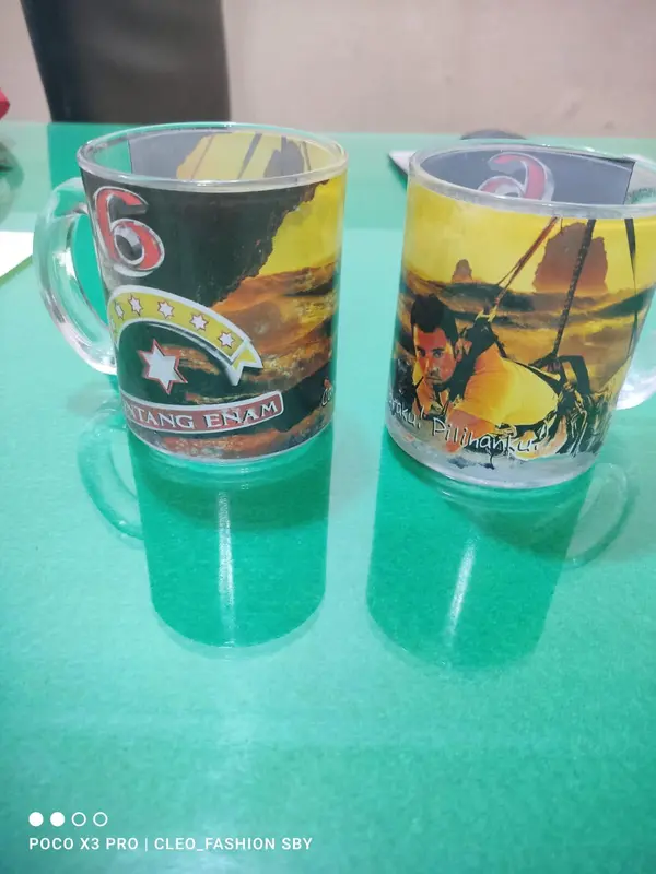 Mug kopi / gelas tinggi bahan keramik dan Gelas  branding 6