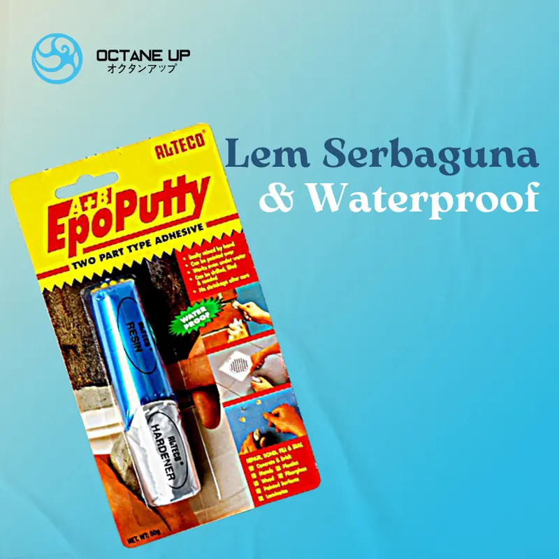 Lem Alteco Epo Putty 50gram untuk Beton, Fiberglass, Logam, PVC, Plastik, Kayu, dan Akuarium 6