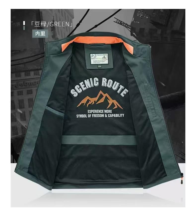 Product Introduction of Áo Vest Nam, Hàng Mới Về, Thích Hợp Cho Mùa Xuân Và Mùa Thu, Thể Thao Giải Trí Ngoài Trời, Dáng Rộng Và Ngoại Cỡ, Áo Khoác Câu Cá, [Afewf] Menswear 10