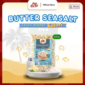 PopENjoy - [1PCS] POPCORN BUTTER SEA SALT | Rasa Asin Butter Crispy Popkorn Jagung Sehat Premium Makanan Ringan