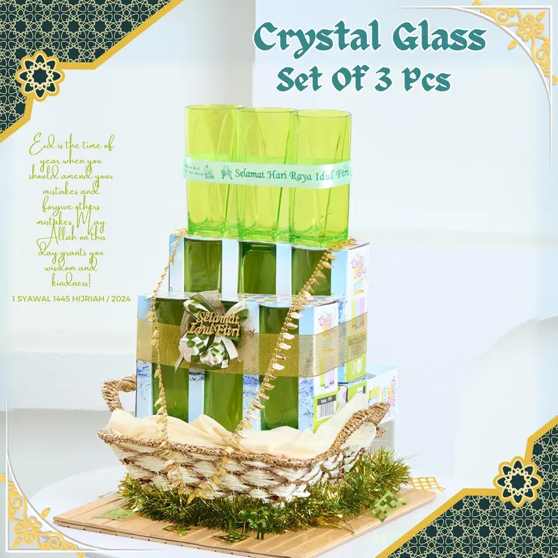 CPM Crystal Glass Set Of 3 Pcs / Gelas Plastik Kaca Minuman 1