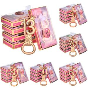 Rose Gold Number 13 40 50 55 60 70 80 Bottle Opener Wedding Anniversary Birthday Party Decoration Favor Souvenir Gift for Guest - Number 13