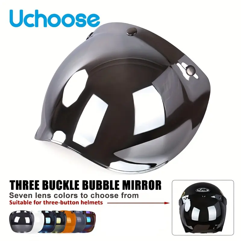 Vintage Helmet Bubble Lens Open Helmet 3/4 Vintage Helmet Sun Shade Gradient Universal Lens