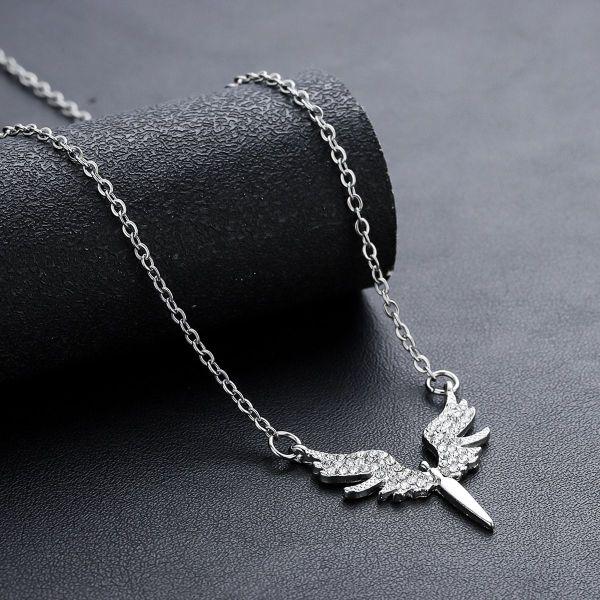 Kalung Titanium Pria Keren Anti Luntur dan Karat Model Terbaru dengan Desain Sayap Mewah Elegan