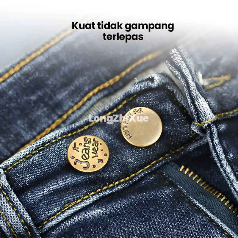 【Obral】Nail jeans kancing pinggang bisa disesuaikan, tidak perlu melubangi untuk mengganti pinggang, tidak perlu menempelkan kancing di pinggang 8