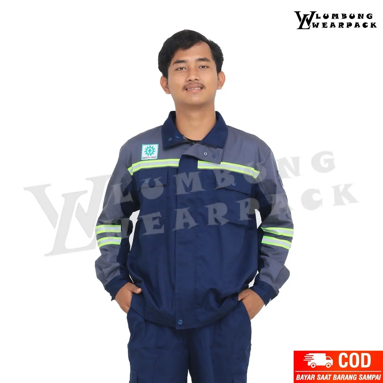 ATASAN WEARPACK SAFETY SEMI JAKET DONGKER ABU