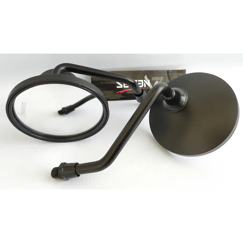 SEVEN - Spion Retro Mini  Pendek Bulat kaca Cembung Kaca Putih Universal Motor Accessories Asli 2