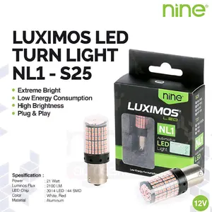 Lampu Led Sen Sein Lampu Mundur 144Titik LUXIMOS NINE NL1 Canbus S25 Mobil AGYA AYLA Car