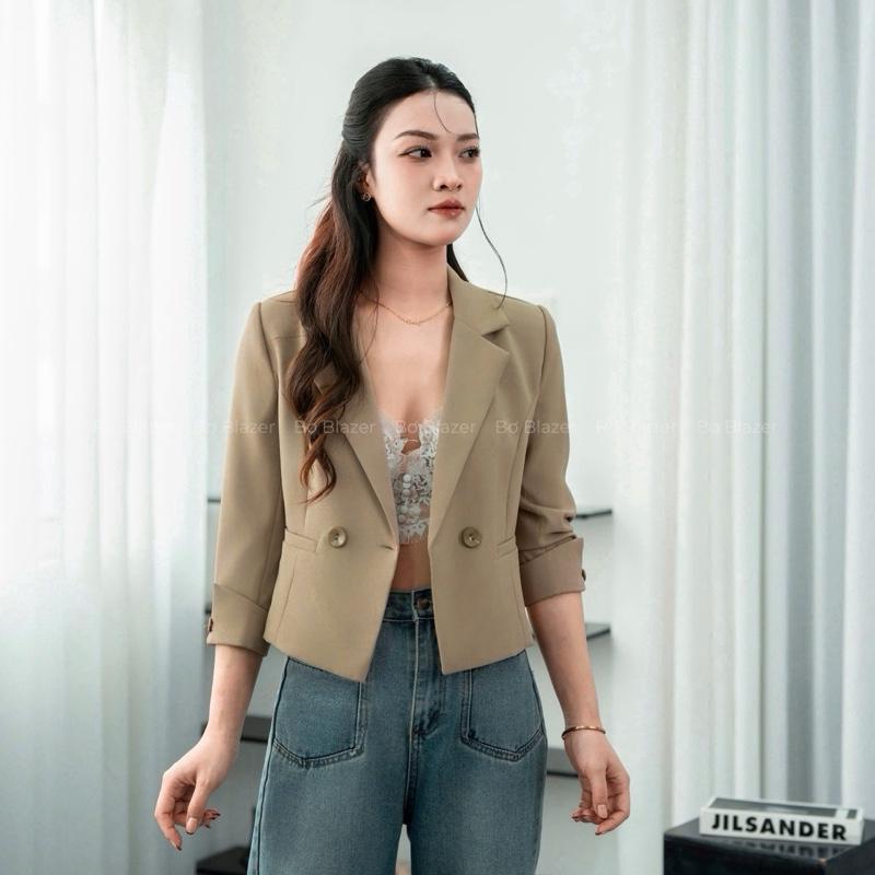 (TẶNG HOA TRÊN LIVE )  Áo BL3, Áo Vest Lửng Tay 1 Lớp, Form Ôm, Túi Thật