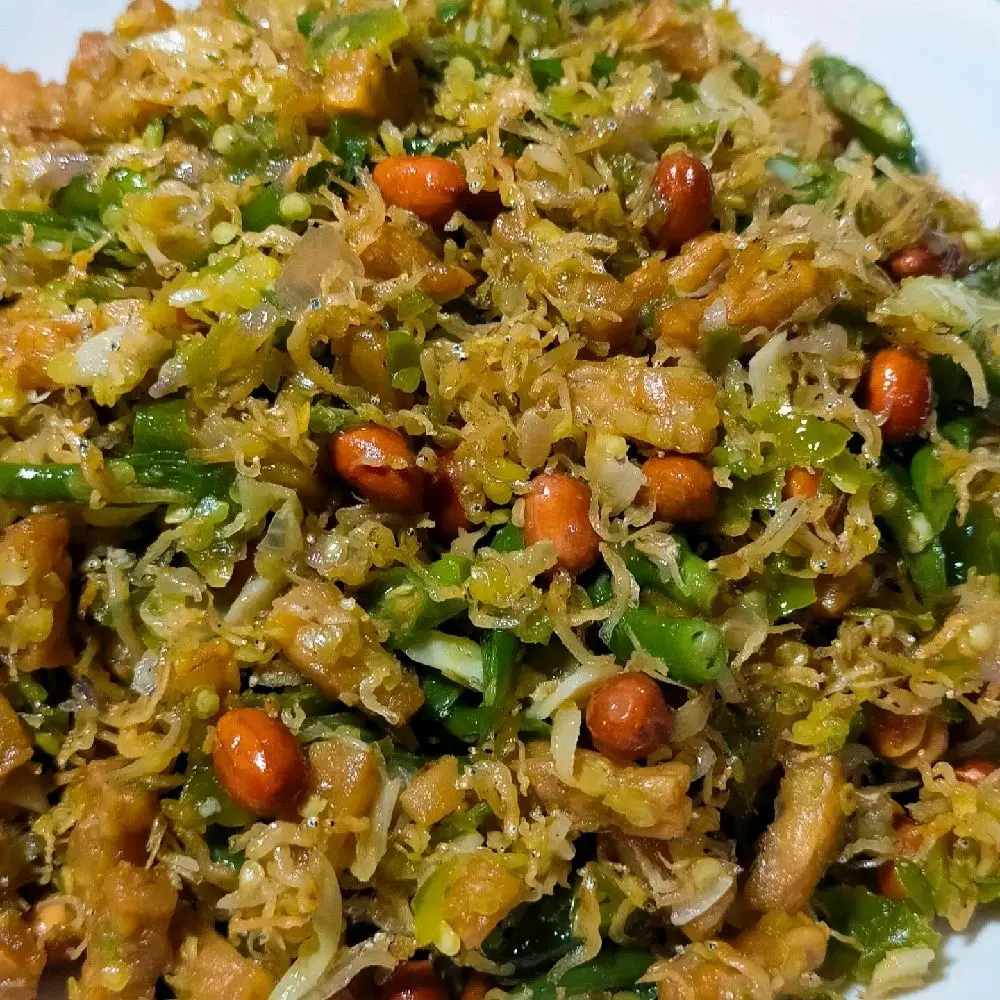 Tempe teri kacang cabe ijo