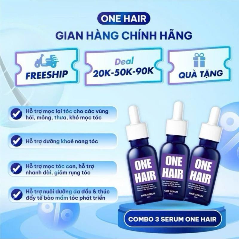 [MUA 3 TẶNG 1] COMBO 3 CHAI SERUM DƯỠNG NANG ONE HAIR TẶNG 1 XỊT TÓC 50ml    - Giảm Rụng Tóc - Chăm Sóc Tóc Yếu Mỏng yếu. M3