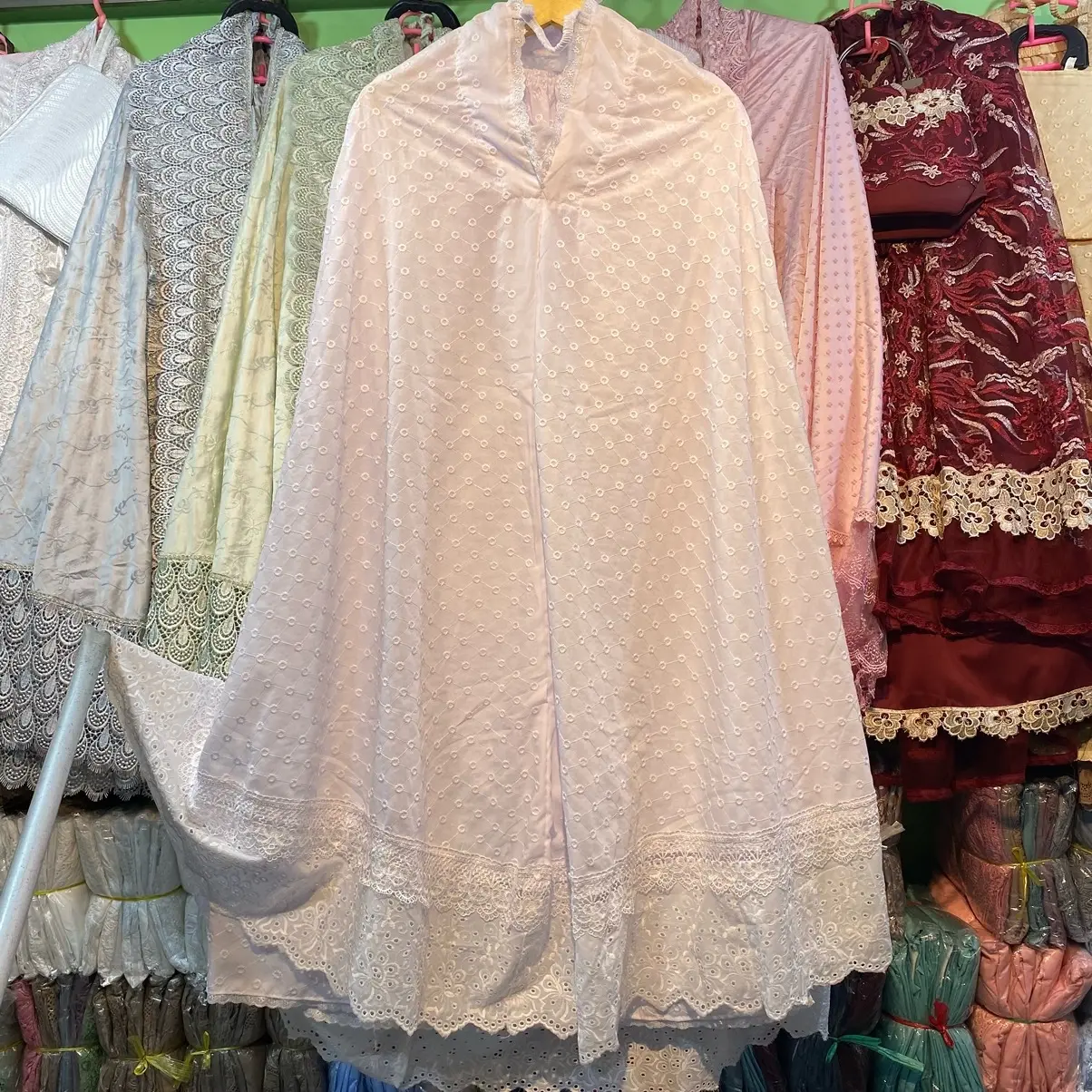 MUKENA KATUN PARIS ORI BORDIR TIMBUL SUTRA MEWAH | Cocok Buat Umroh