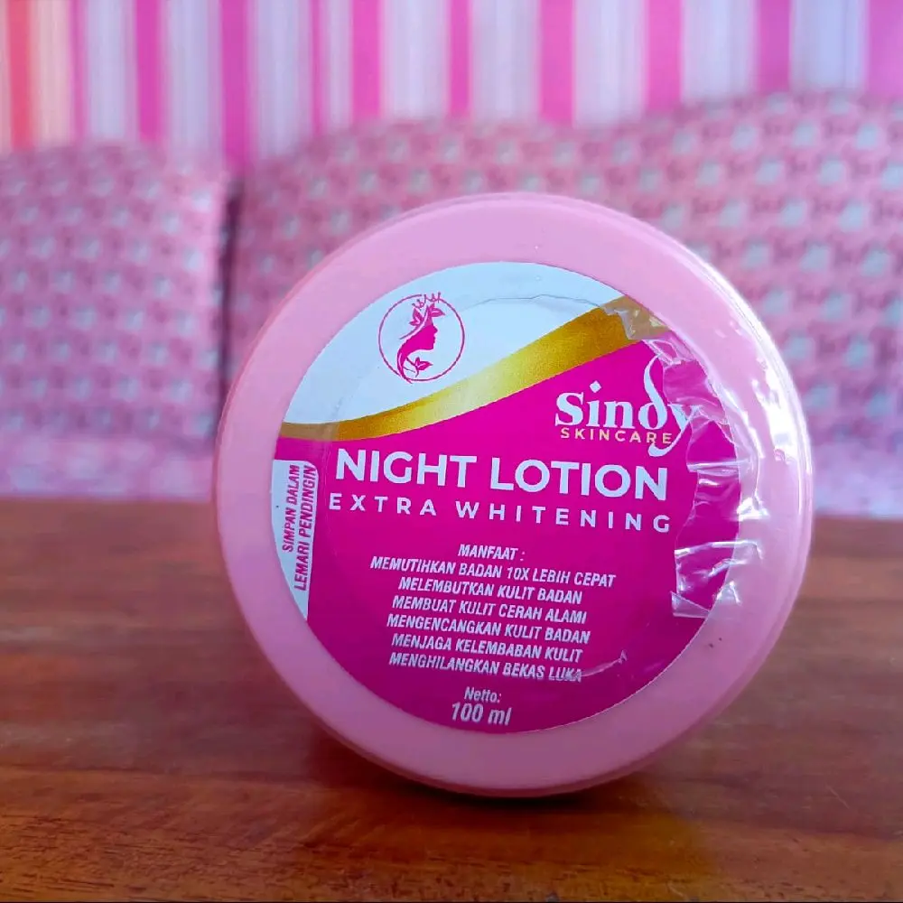 Ecer Lotion Malam  Sindy Skincare 10x memutihkan Badan
