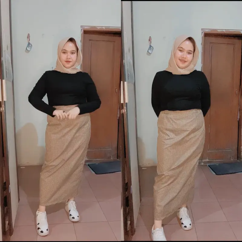 Rok Tartan / Rok Span / Outfit Korea / Rok Katun 0