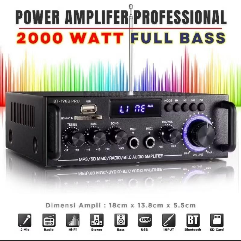 Cod Amplifier Bluetooth Radio Fleco F-198 B Pro 2000 Watt NEW - Shop ...