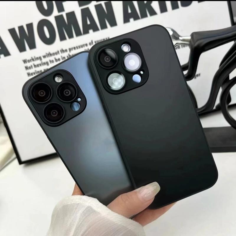  Ốp Điện Thoại Lì Ag Màu Chính Đi Kèm Với Bảo Vệ Ống Kính Ốp Cứng Chống Rơi Thích Hợp Cho iPhone 11   12   13   14   15   16   17 Pro Max  Color  