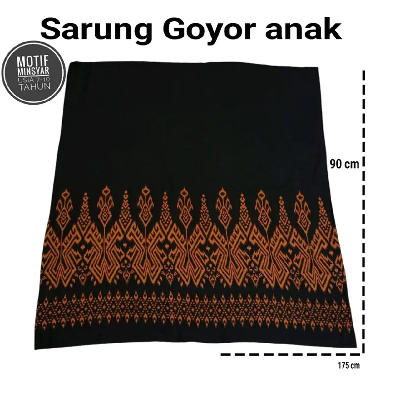SARUNG BATIK ANAK SD / MI USIA 7-10 TAHUN BAHAN 100% RAYON SUPER ORIGINAL BY SARJACK GALLERY Muslim Motif kekinian 3