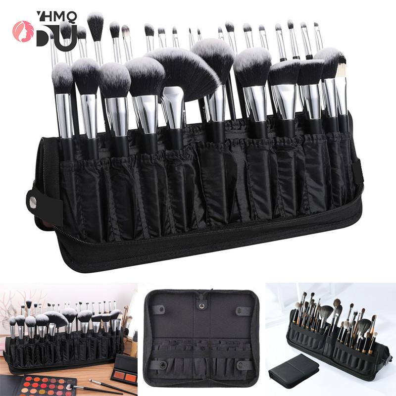 Túi Sắp Xếp Cọ Trang Điểm Chuyên Nghiệp Túi Xách Hộp Đựng Mỹ Phẩm Cho Nghệ Sĩ Trang Điểm Màu Đen Cầm Tay Thích Hợp Đi Du Lịch