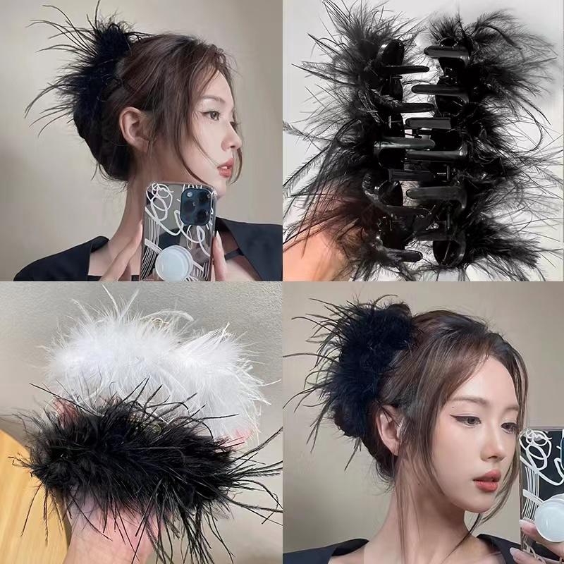 Kẹp Tóc Lông Vũ Cỡ Lớn Nổi Bật Với độ phồng Nhiều Kẹp Tóc Phụ Kiện Tóc Cho Phụ Nữ Thanh Lịch