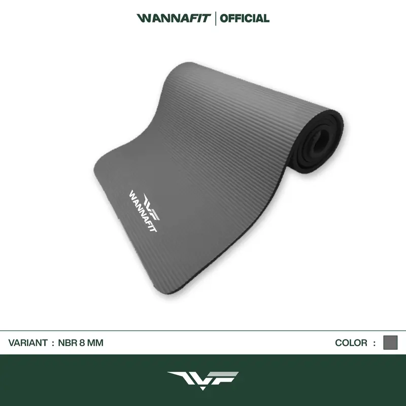 WANNAFIT Matras Yoga All Variant | NBR 8mm & TPE 6mm | Alat Olahraga Rumah 2