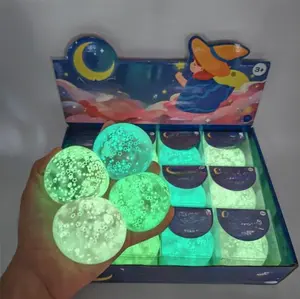 Mainan Squishy Stress Ball Glow In The Dark Maltose - Bola Fidget Toy Penghilang Stress Slime Bola Stres Pencet