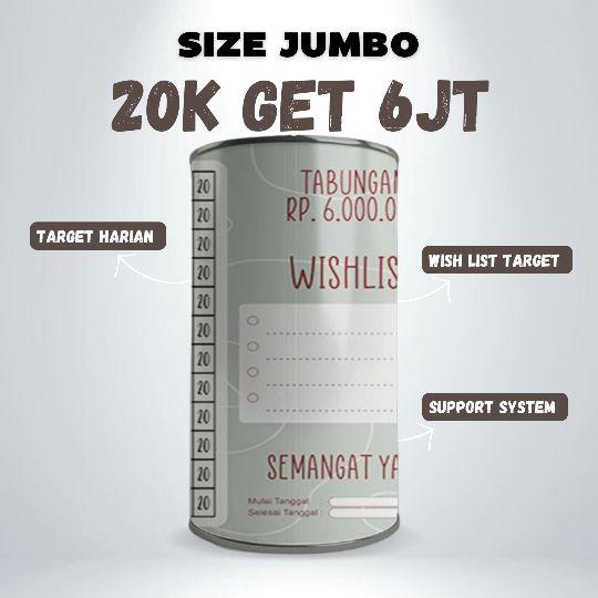 [JUMBO BELI 1 GRATIS SPIDOL]celengan target viral tiktok/celengan lucu murah kekinian/tabungan anak anak/size 20x10cm 5k