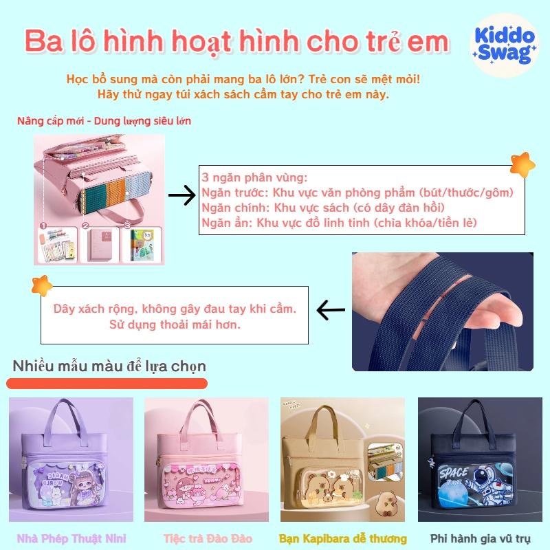 Túi đi học thêm kích thước túi Túi Xách ngang túi bên trong phía trước thiết kế hoạt hình