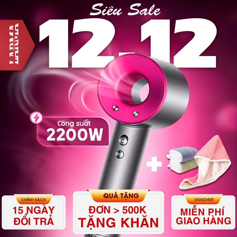  Máy Sấy Tóc ion âm Larma 2 Chiều Nóng Lạnh Chăm Sóc Tóc Công Suất Lớn 2200W Máy Sấy tạo kiểu Bảo hành 12 tháng 