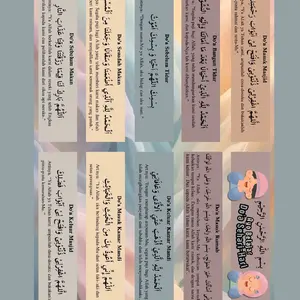 Stiker Do'a-Do'a Stiker Do'a Sehari-Hari Kumpulan Do'a-Do'a Mainan Edukasi Mainan Do'a Pendek Paper Stationery