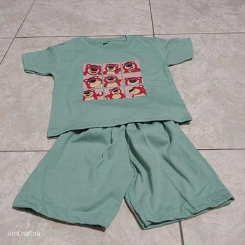 Product Review of COD Stelan  Anak Yeah Lotso / Stelan Anak Kotak Lotso / Stelan Anak Lucu / One Set Anak Korean Style / Setelan Anak Kekinian Premium from u**i 0