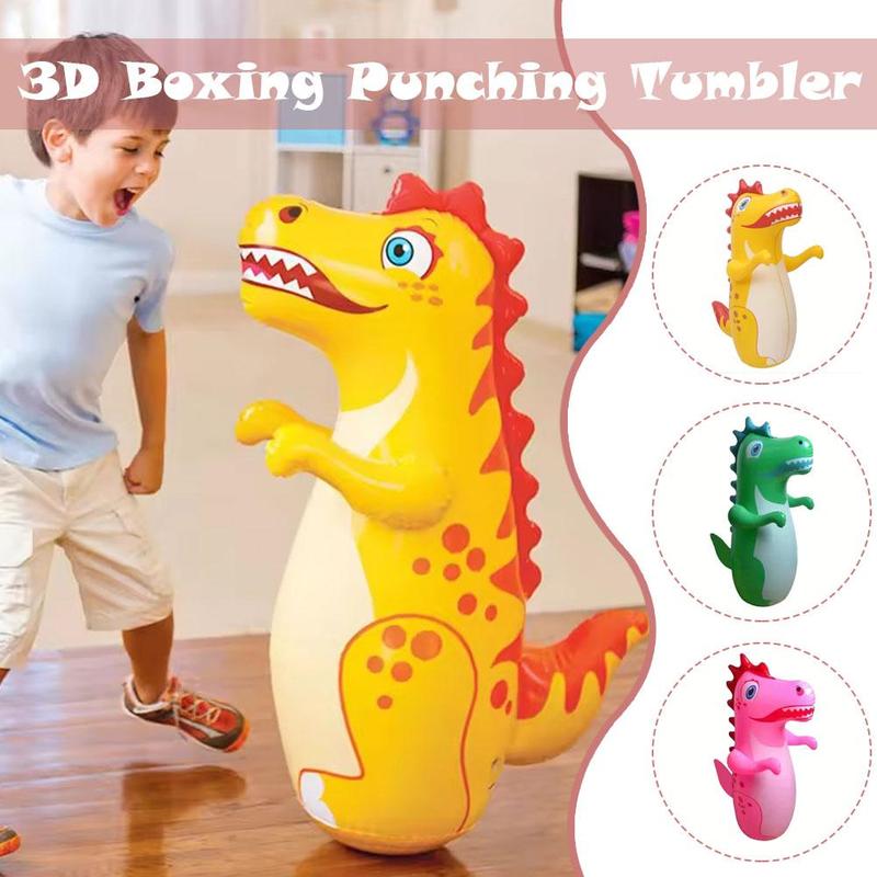  Đồ Chơi Cốc Bơm Hơi Khủng Long Đấm Bốc 3D 