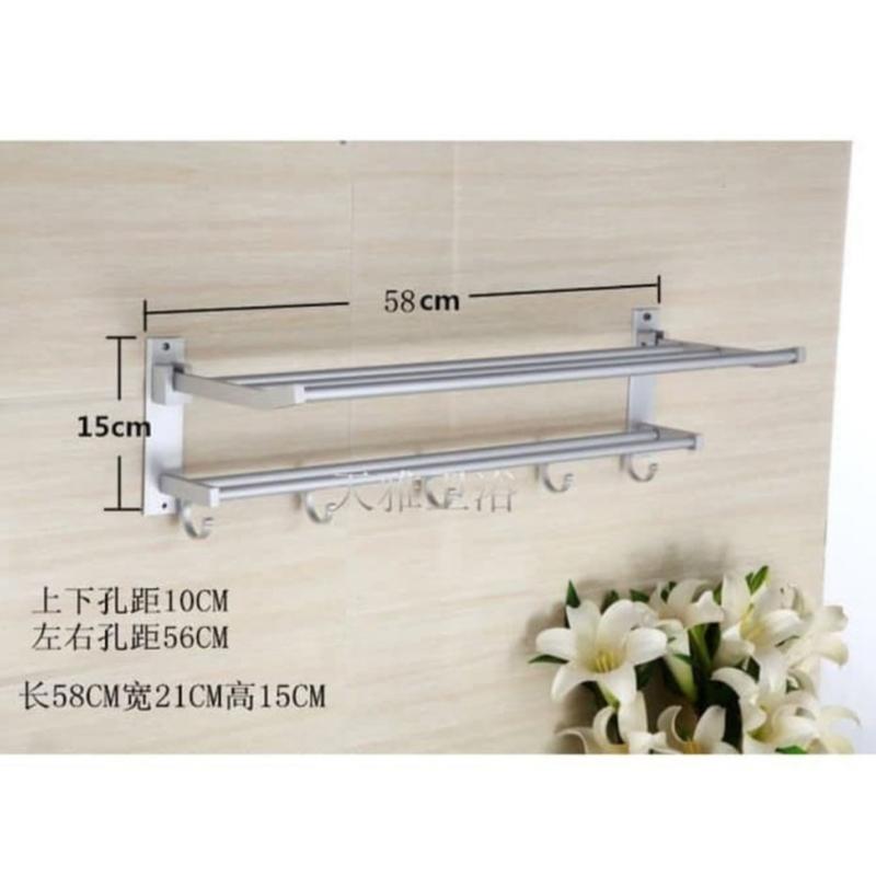 RAK HANDUK KAMAR MANDI GANTUNGAN ALUMINIUM 2