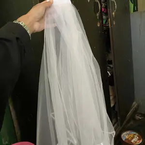 60cm Veil Pengantin Polos Kerudung Pengantin Bride Veil White Veil Prewed Veil Prewedding Hijab Aksesoris Pengantin Hijab Veil Organza