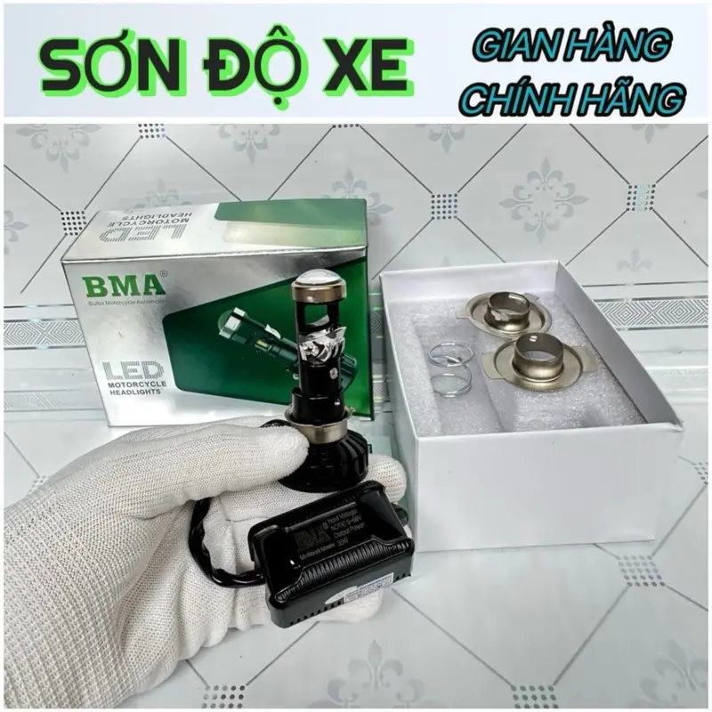 ( Tặng Móc titan Vip ) Đèn Bi Cầu M8C BMA - 35W Cắt Sáng Chống Chói Châ có n Đa Năng Lắp Wave Nhỏ , Dream , Sh mode , Future 1, Piago…..