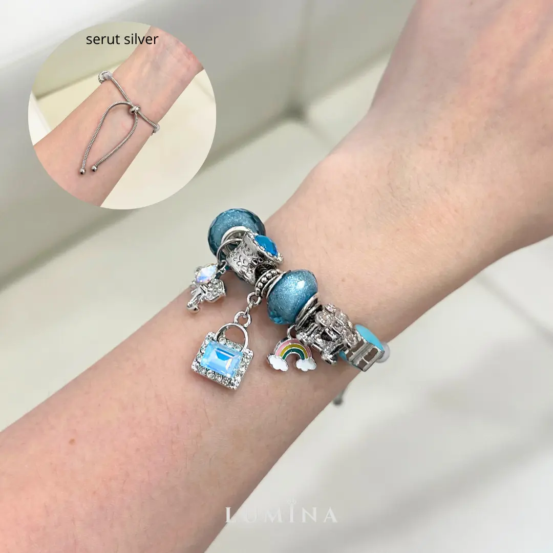 Tas Biru Silver (Serut, Titanium Grade A)