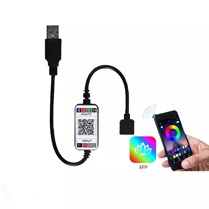 lampu motor mobil universal koneksi aplikasi 3 pin Lampu film dengan pengontrol LED Strip Car Kabel 8