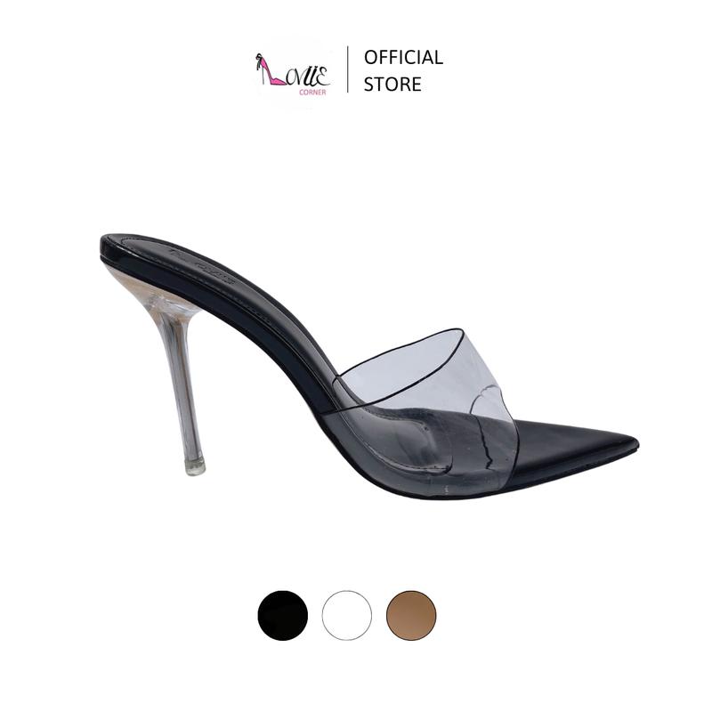 LOVIIECORNER - GUỐC NỮ MŨI NHỌN HỞ - CAO GÓT NỮ QUAI NGANG MICA - GUỐC THỜI TRANG GÓT ĐŨA NHỌN CAO 9 PHÂN - DD221037