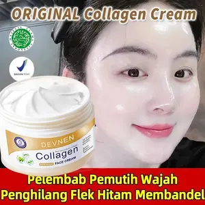 Collagen Cream 100g Penghilang Flek Hitam Kolagen Wajah Whitening Face Cream Anti Aging Remove Melasma Perbaikan Retinol Night Cream Anti-kerut Dan Anti-penuaan Cream Collagen Malam Pemutih Permanen Melembabkan Menutrisi Kulit Siang Malam Cream
